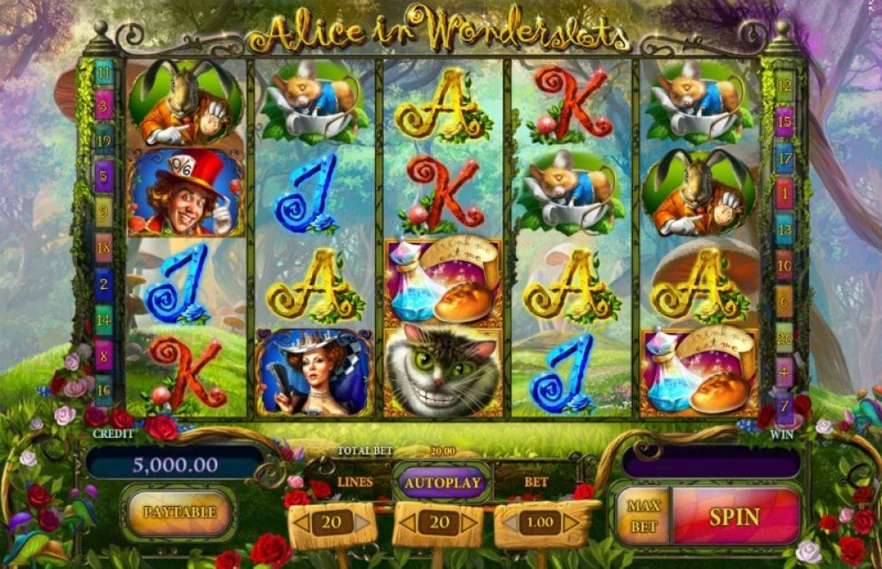 Alice in Wonderslots Casino Spiel