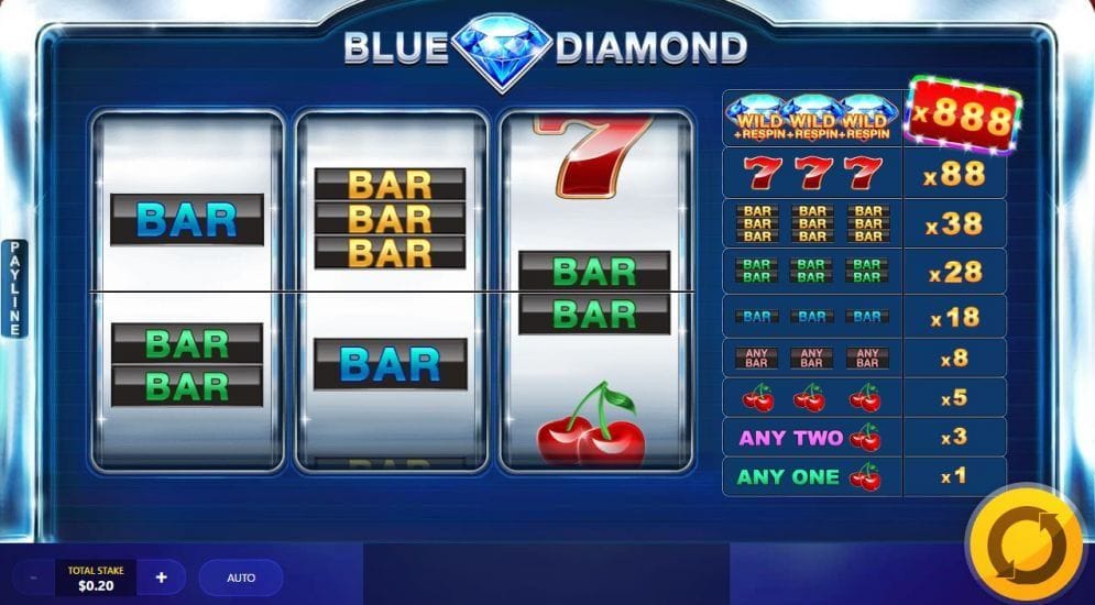 Blue Diamond online Video Slot