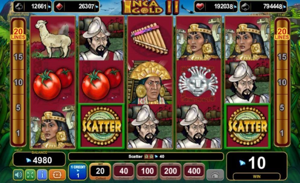 Inca Gold II online Casinospiel