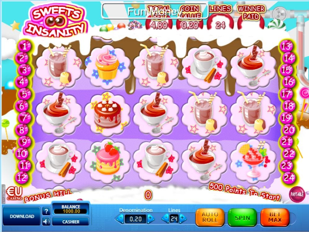Sweets Insanity online Geldspielautomat