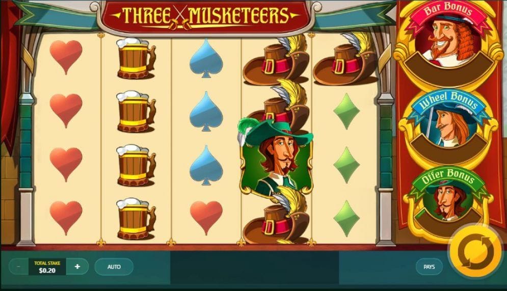 Three Musketeers Spielautomat