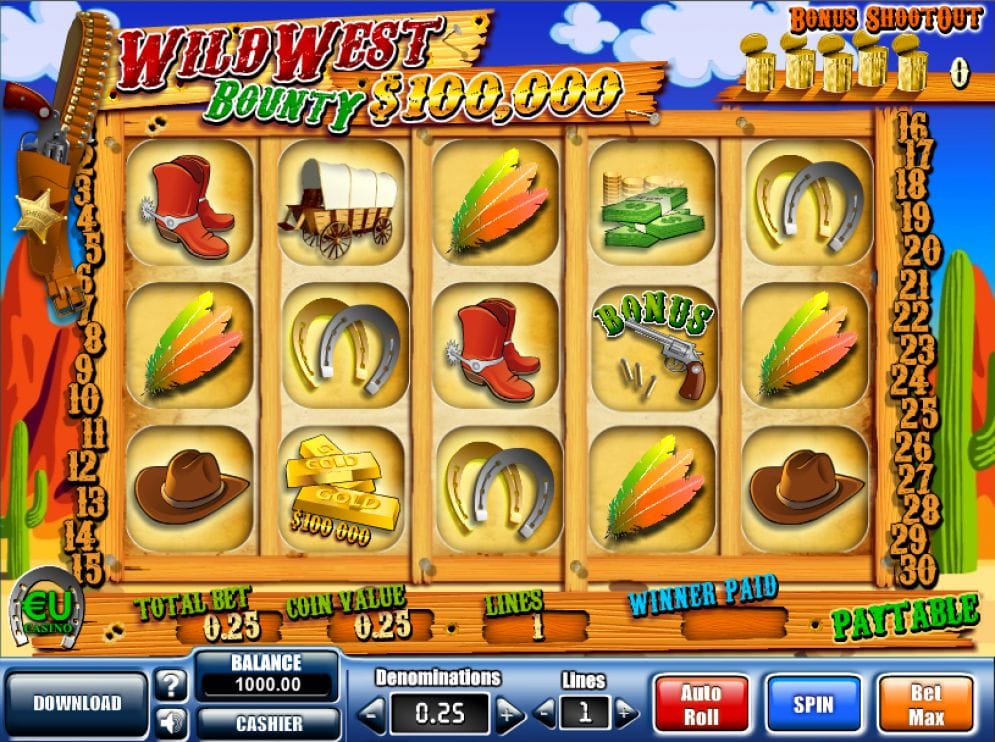 Wild West Bounty online Casino Spiel